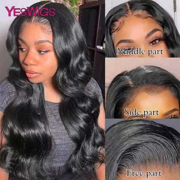

hair bulks 13x4 frontal lace transparent body wave natural black 100% human pre-placked with baby for women