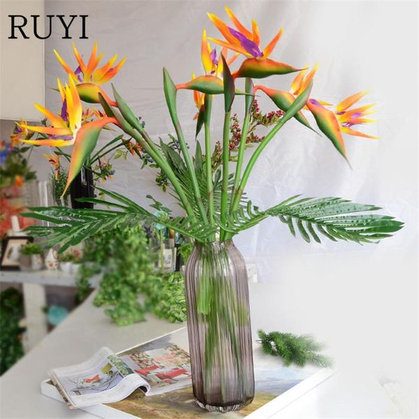 

decorative flowers & wreaths quality artificial plants feel paradise bird fake flower cloth wedding living room bedroom with decoration
