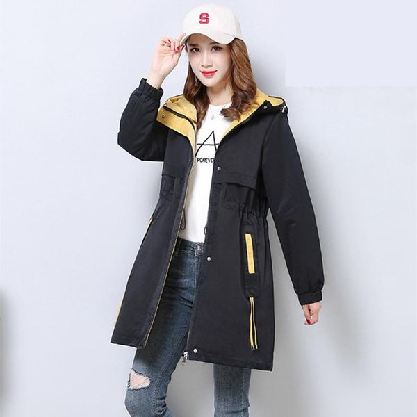 

oversize hooded ladies coat lamb warm parka jacket plus velvet thickening jacket women winter solid leisure slim coat female, Black