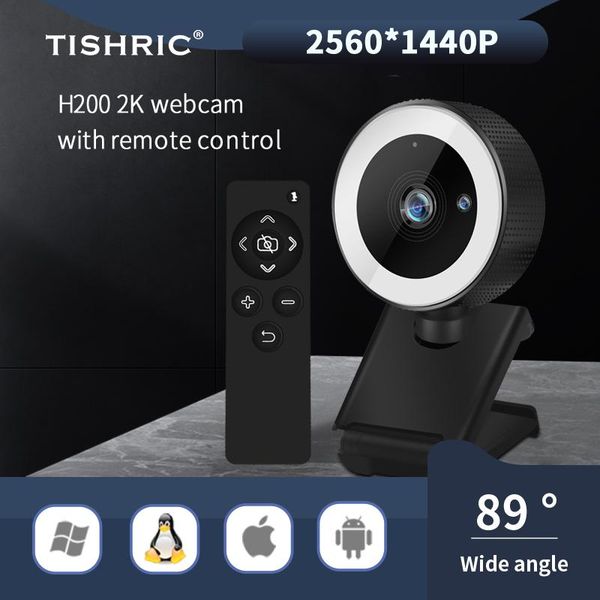 

webcams tishric h200 webcam 2k autofocus 1080p web camera with microphone cam usb for pc video calling live broadcast