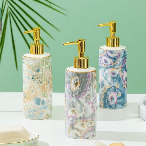 

liquid soap dispenser creative ceramic lotion bottle hand sanitizer dispensing push storage tray bathroom products