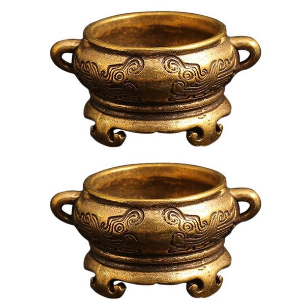 

pure brass incense holder mini burner retro delicate office home copper tripod decor fragrance lamps