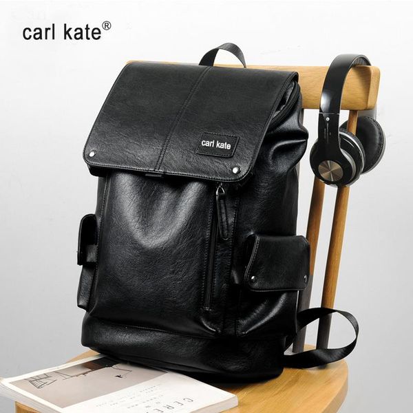 

backpack carrkate men's backpack student bag men's leisure capacity travel fashion korean large trend schoolbag etmmu, Red;black