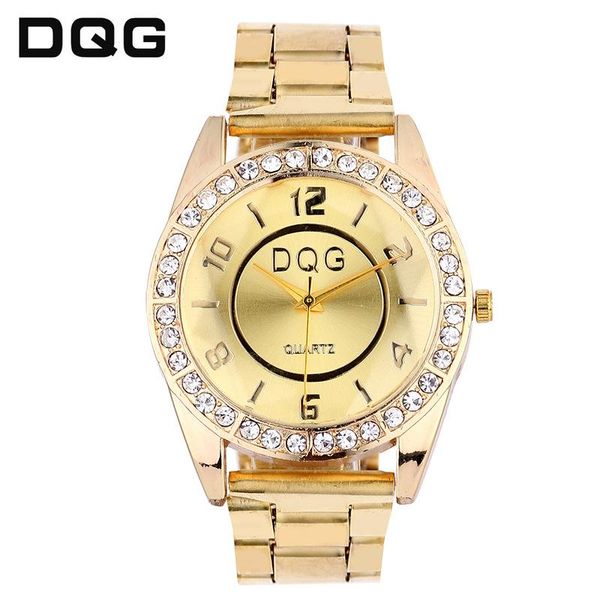 

wristwatches 2021 zegarek damski dqg fashion luxury watch crystal quartz female gold silver stainless steel ladies dress, Slivery;brown