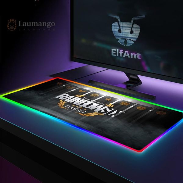 

mouse pads & wrist rests rgb pad large mousepad desk for computer deskrainbow six siege gamer girl gaming pc complete desk mat