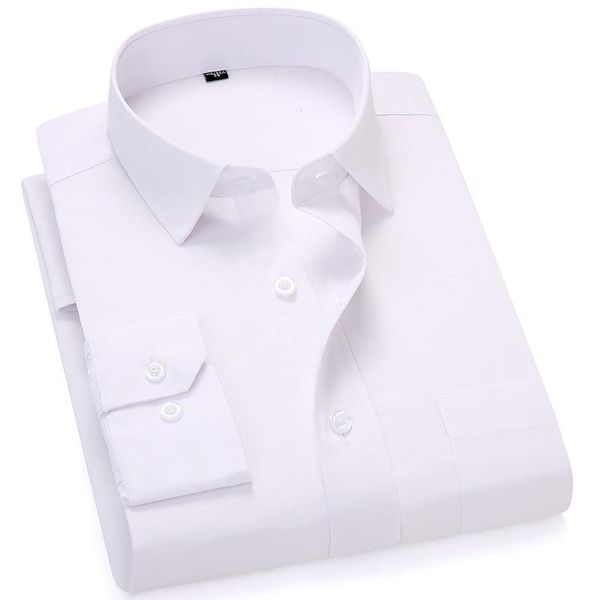 

men's dress shirts linling long-sleeved shirt non-iron spring professional formal wear business self-cultivation pure white, White;black