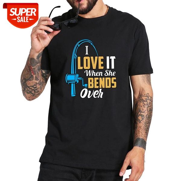 

i love it when she bends over fishing t shirt funny fishing tshirt 100% cotton soft premium tee #hj2o, White;black