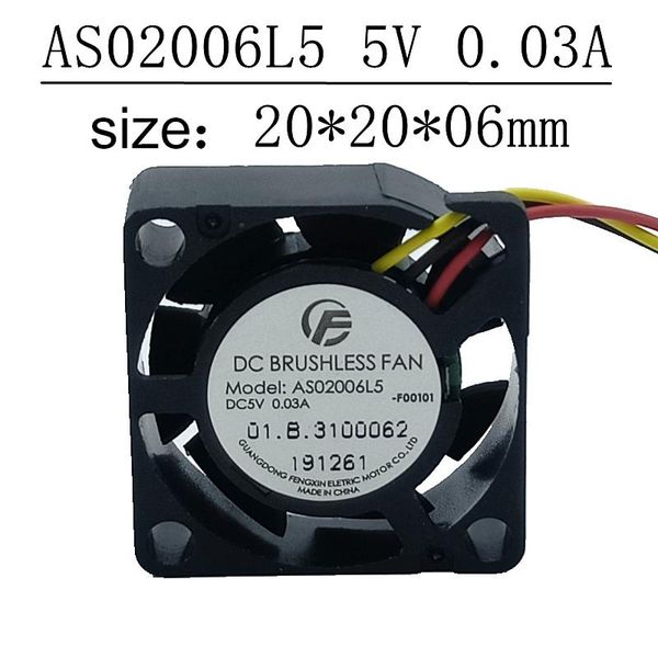 

fans & coolings 2pcs 20mm dc 5v 0.03a as02006l5 usb mini ultra-thin projector motherboard fan 2cm ultra-quiet hydraulic bearing cooling