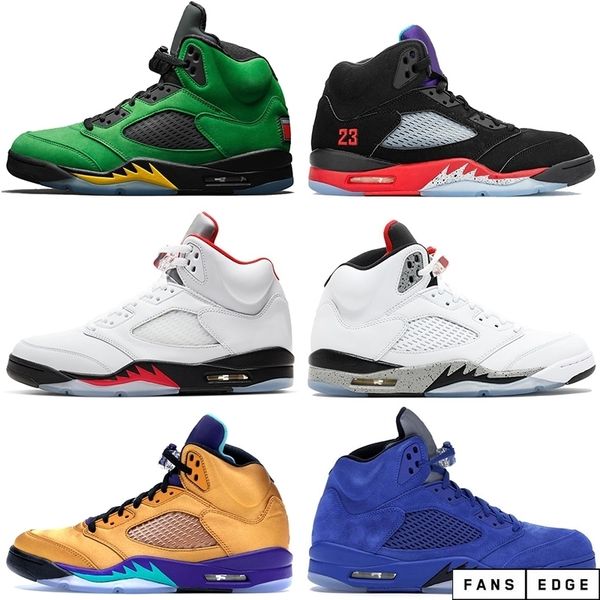 

5 alternate grape alternate bel fresh prince mens basketball shoes jumpman 5 fire red 5s designer sneakers trainers size 13
