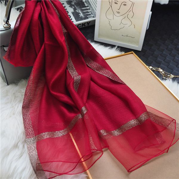 

thin shawl feminine temperament long celebrity scarf anti silk spring and autumn personalized fashion foreign style sunscreen, Blue;gray