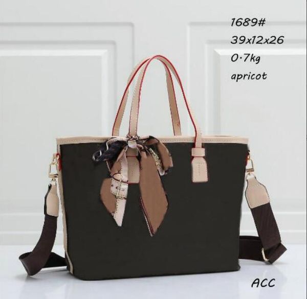 

women designer with silk scarves shoppings bag large capacity package tote bags fashion handbag purse shoulder bag m90162