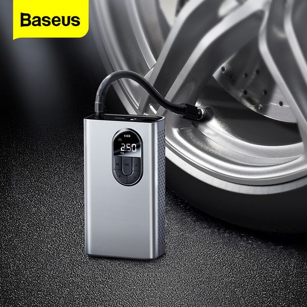 

baseus compressor portable electric mini auto tyre inflator air tire pump for car bicycle moto boat