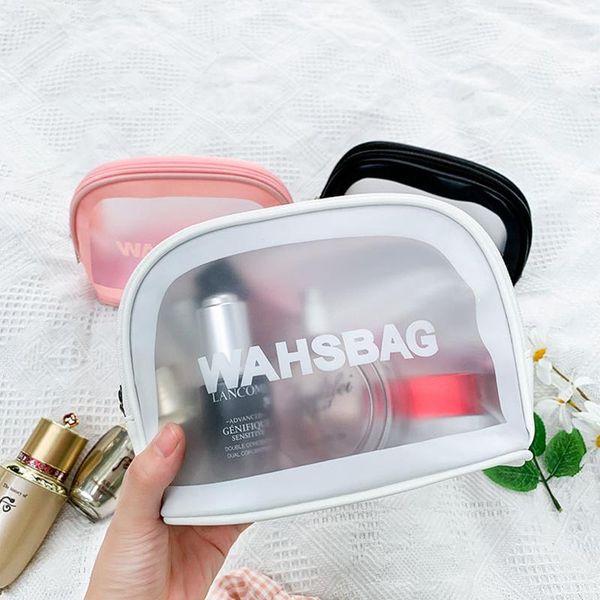 

cosmetic bags & cases high capacity pvc silver white transparent beauty organizer pouch fashion female jelly bag lady makeup women case