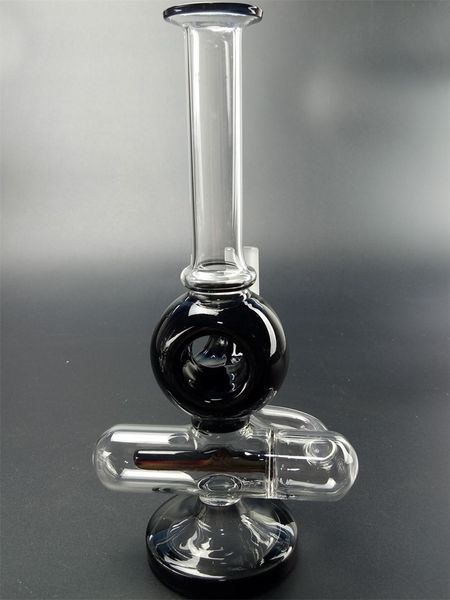 Nuovo arriva Clear Black Skull Glass Water Bong Narghilè Tubo da fumo da 10 pollici per olio di tabacco Dab Rigs Accessori