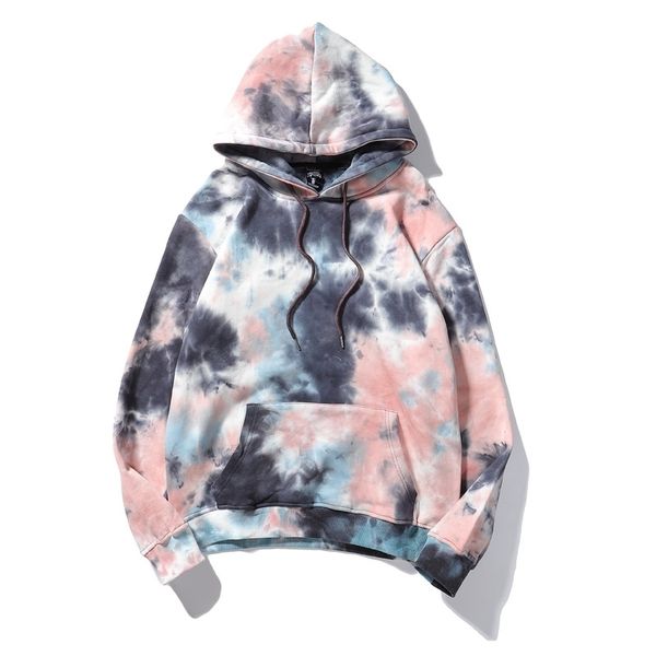 

women hooded sweater sweatshirt fashion tie dye harajuku hiphop wol hoodie men brand streetwear 8564, Black;green