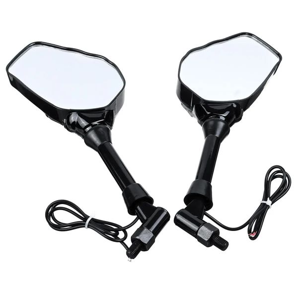 

motorcycle turn signal indicator light skeleton rearview 8mm mirrors