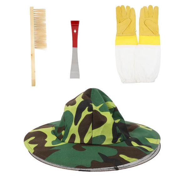 

outdoor hats camouflage men fishing cap wide brim visor sunshade hunting bee keeping mesh hat set insects mosquito prevention neck head cove, Black;white