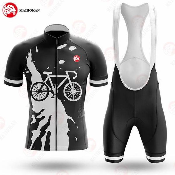 

racing sets summer men's cycling jersey set quick drying 2021 sport clothing mtb bicycle jerseys bike uniform ropa de hombre, Black;blue