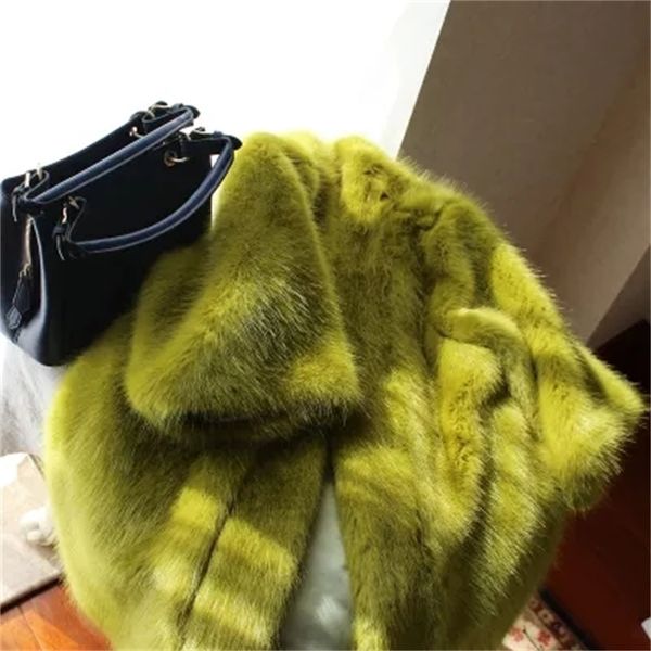 

new high-end fashion style faux fur coat 17s36 ofbm, Black