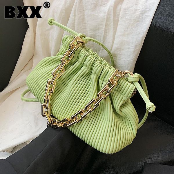 

evening bags [bxx] woman wrinkled handbag drawstring pu leather personality all-match crossbody shoulder bag fashion autumn 2021 gf0288