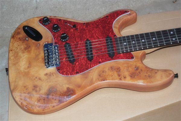 

flyoung st left hand electric guitar rotten wood bark tree tumor pattern log color mahogany body factory direct sales