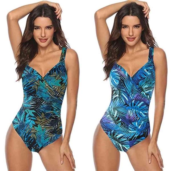 Seksi Artı Boyutu Mayo Kadın Mayo Kadın Vintage Push Up Monokini Büyük Mayo Için Yüzme 3XL 210625