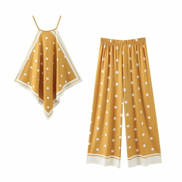 

female tropical rain forest suit floral stylish scarf triangle impression high waist elastic pants 2 ensemble z1qn, Black;brown