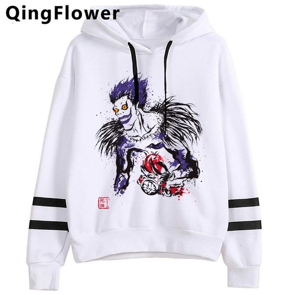 

men's hoodies & sweatshirts anime death note shinigami ryuk men ulzzang 2021 oversized clothing pullover printed plus size, Black