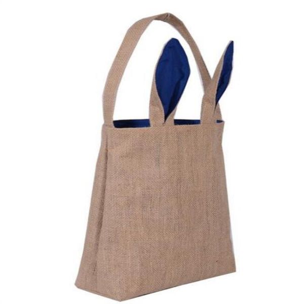

canvas rabbit cotton bags kids linen tote 2021 ear children jute egg 5col festive bunny gift easter bag handbag cloth supplies shopping wlml, Red;black