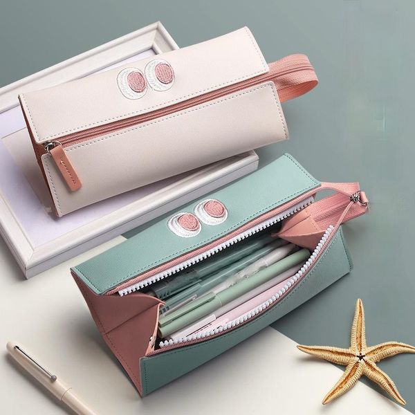 

pencil cases case cute korean stationery 2021 pen bag pouch material escolar kawaii school supplies high capacity scuola
