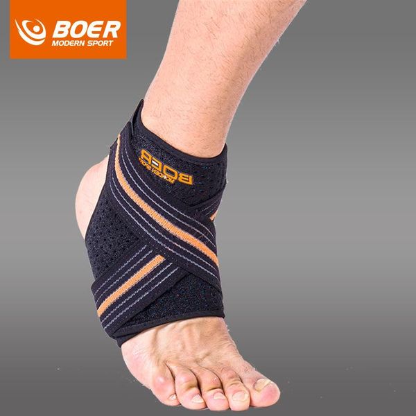 Suporte de tornozelo 1 pc esporte respirável brace protetor de proteção ajustável protetor elástico protetor de futebol A50