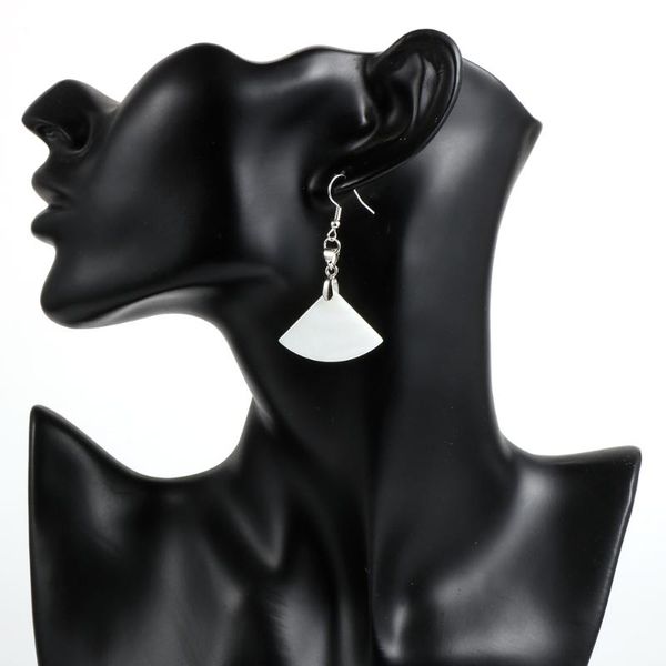 

dangle & chandelier women shell geometric triangle big round circle leaf earrings fashion statement drop brincos jewelry, Silver