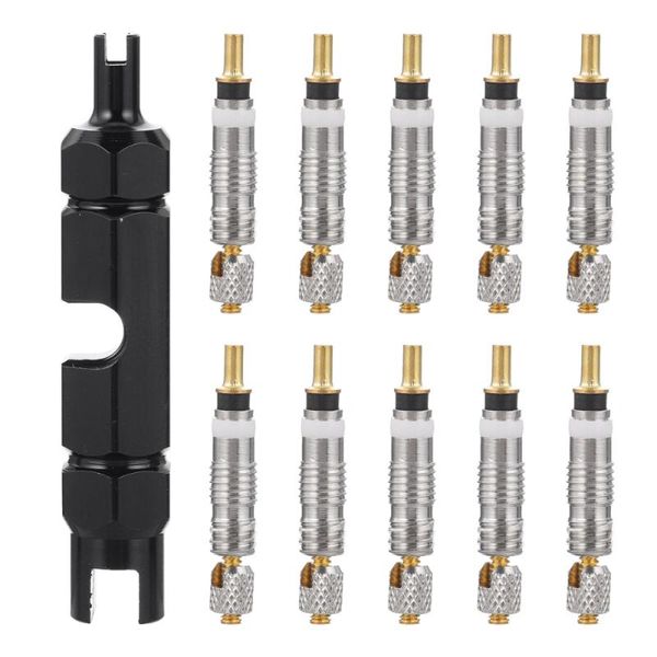 

bike lights core remover tire repair kits tool stem (black)