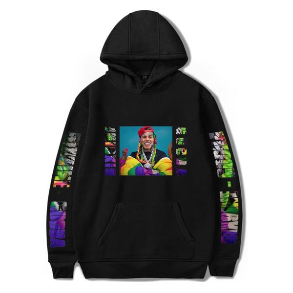 

men's hoodies & sweatshirts 6ix9ine gooba sweatshirt women/men harajuku cool song winter fashion logo pattern pullover casual print ho, Black