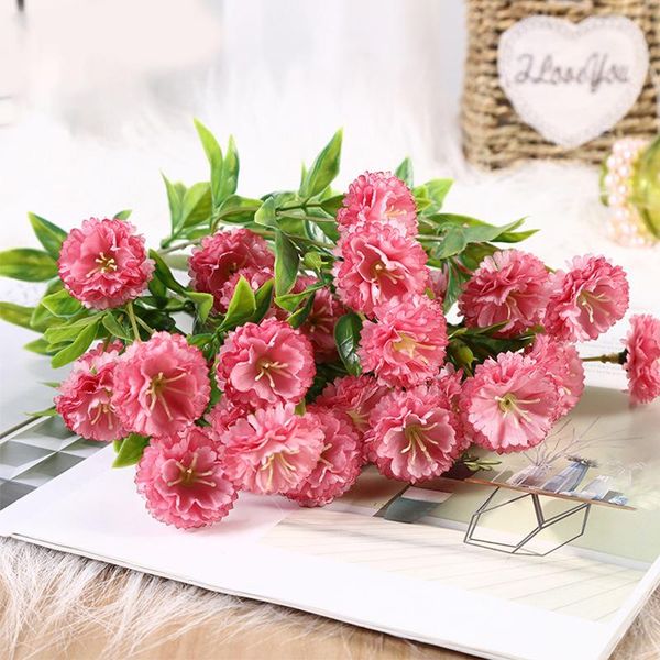 

decorative flowers & wreaths 15pcs/pack dandelion flower ball artificial fake silk plastic simulation bouquets home wedding party room deskt