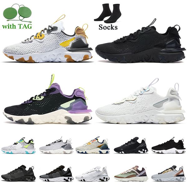 

outdoor sports running shoes epic react vision element 55 87 women men runner trainers honeycomb gravity purple white iridescent black reats
