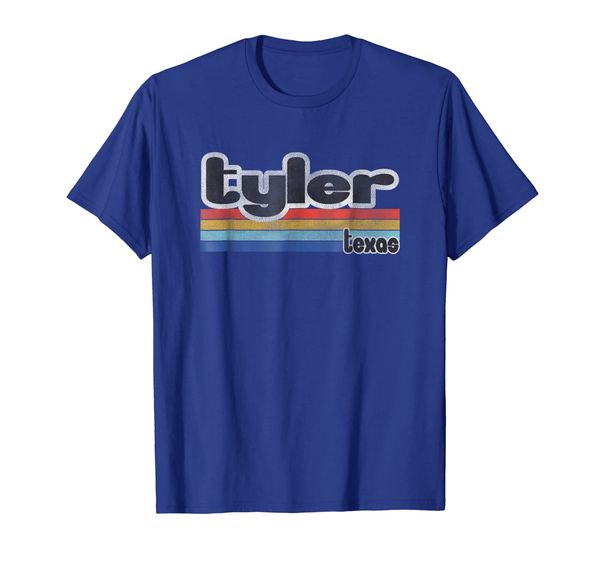 

Vintage Tyler Texas T-Shirt Retro Rainbow Tee, White;black