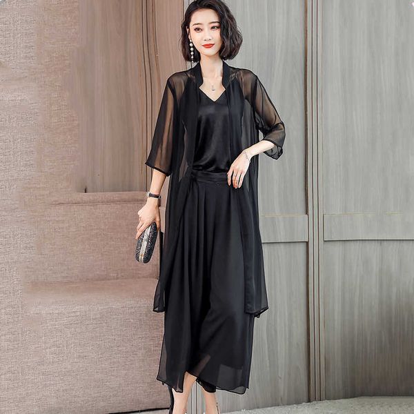 

women's knits & tees spring women beach cover up long chiffon cardigan summer black kimono femininas blouse sunscre ow2x, White
