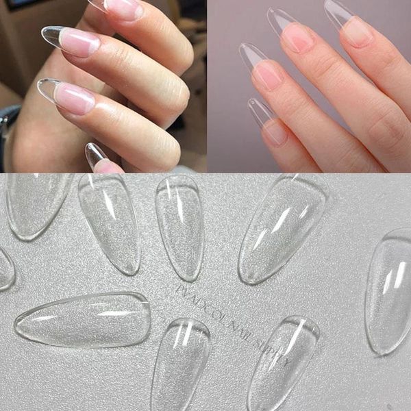 

false nails 120pcs/box instant soft gel nail tips sculpted coffin stiletto full cover press on soak off exclusively for salon, Red;gold
