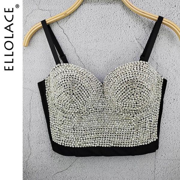 

sapextee rhinestone bra corset night club party cropped lingerie steampunk nightclub slim dance performance bustier bustiers & cors, Black;white