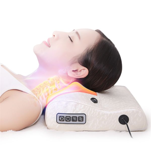 Akkajj massageando pasmo de pillowws terapia massageador distante massagem de fisioterapia infravermelha carregamento para pescoço de volta cintura ombro amassar