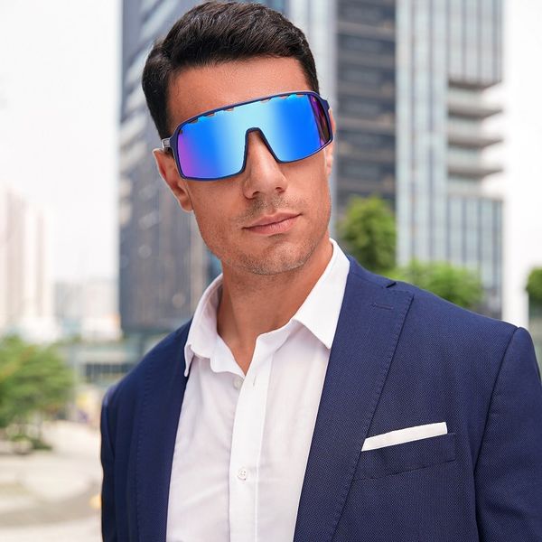 

viper glassesnew colorful bicycle riding glasses men's conjoined lens sunglasses with holes outdoor sports sunglasses, White;black