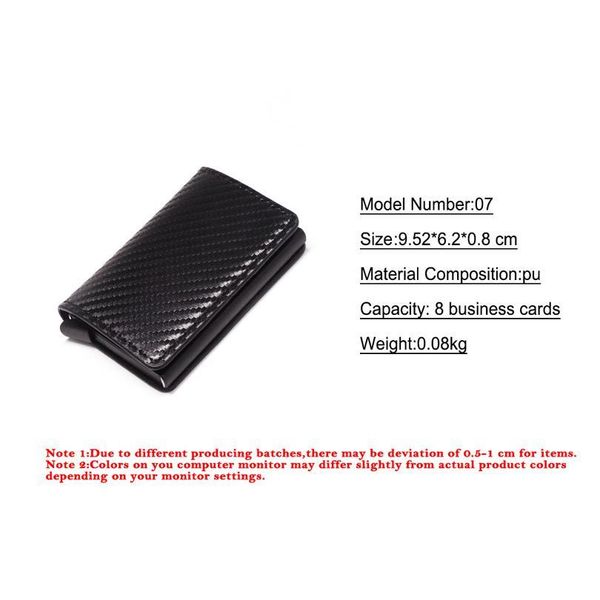 

bycobecy carbon fiber card holder wallets men brand rfid black magic trifold leather slim mini wallet small money bag ma qylwsq