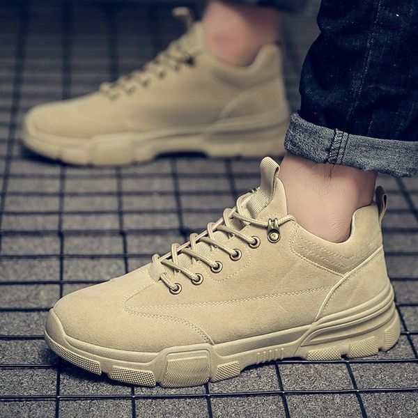 

men's 2021 spring korean fashion casual versatile martin men's board sho work boots, Black