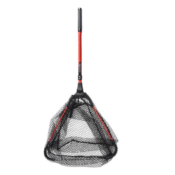 

80cm retractable aluminum alloy single triangular ultra-light folding handle fishing landing net