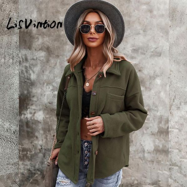 

women's jackets women loose fleece jacket coat vintage long sleeve female outerwear chic overcoat single breasted outwear, Black;brown