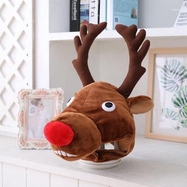 

christmas decorations funny elk hat hood animal adults teens party festive fancy cosplay accessory1
