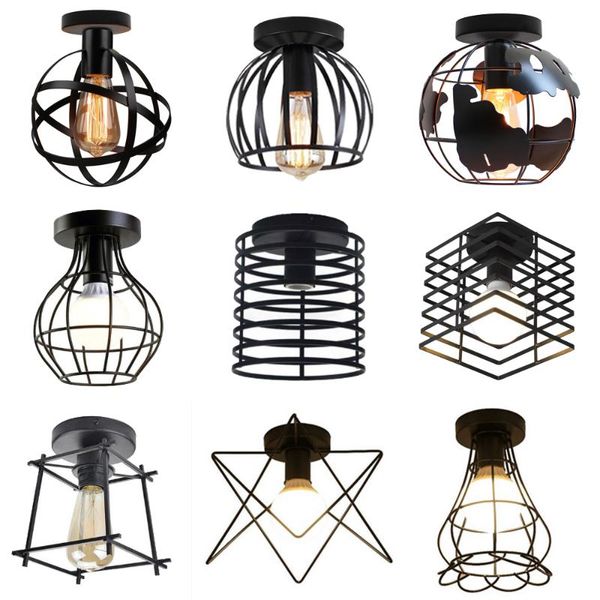 

modern nordic minimalism black led ceiling light for home corridor bedroom decor kitchen interior loft square round star e27