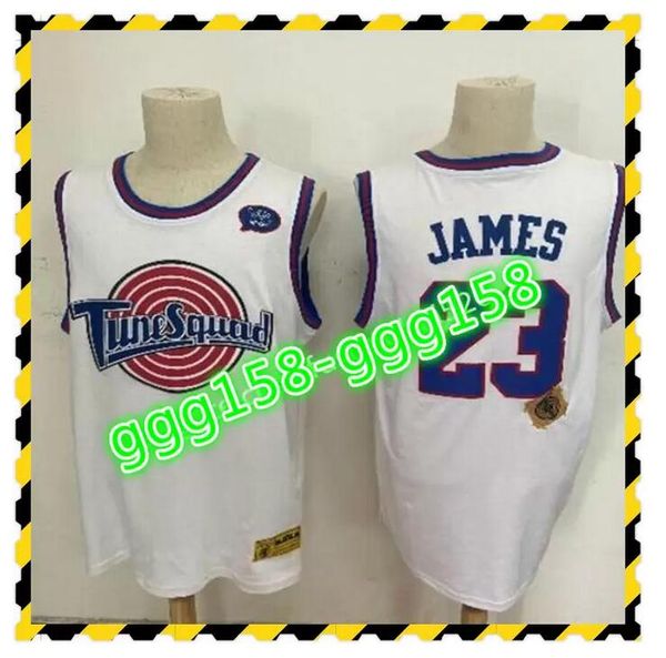 

2021 arrive movie jersey 23 james 1 bugs bunny taz 1/3 tweety space jam tune squad 22 bill murray 10 lola 2 d.duck basketball jerseys, Black;red