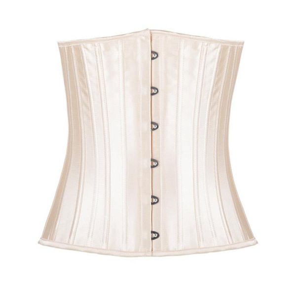 

women's shapers slimming belt waist trainer satin cincher belly sheath 24 steel boned underbust corset modeling straps reductive girdle, Black;white